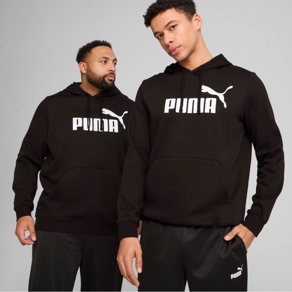 Puma Black Hoodie with White Logo